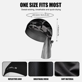 3 Pieces Cooling Durags for Men Women,Sweat Wicking Helmet Liner Bandana Skull Cap for Cycling & Motorcycle