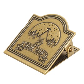 Brass Binder Clip Vintage Decorative Strong Clamping Force Book Clip for Journal Notebook Drawing Paper Sketch Paper Type 2