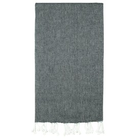 AYSIBOO Beach Towel Made of 100% Cotton 180 x 95 cm I Traditional Hammam Towel I Sauna Towel I Ideal for Sauna Beach Fitness Yoga Sport Hammam I Peshtemal Fouta Towel - Grey Plain