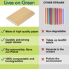 Lives on Green Brown Kraft Paper Straws 7.75" x 0.25"