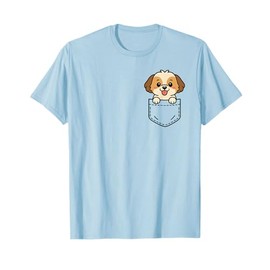 Cute Shih Tzu Puppy Pocket Pal Funny Shih Tzu Small Dog T-Shirt