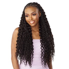 Sensationnel Lulutress crochet braiding hair - 3x braid out 24inch kanekalon fiber synthetic with pre-styled - Lulutress 3x braid out 24 inch (4 MEDBROWN)