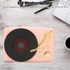 Bluetooth Speaker Stereo USB Charging Retro Turntable Design Portable Mini
