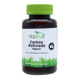 Carbón Activado Vegetal 300mg. 90 cápsulas Vidanat