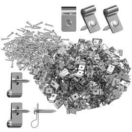 DfuGift Stainless Steel Fence Wire Clips – 200 Pack Fence Clamps with Screws for Attaching 12-16 Gauge Wire to Wooden and Metal Fence Posts
