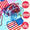 JOYIN 72 Pcs July 4th Bead Necklaces, Red White Blue