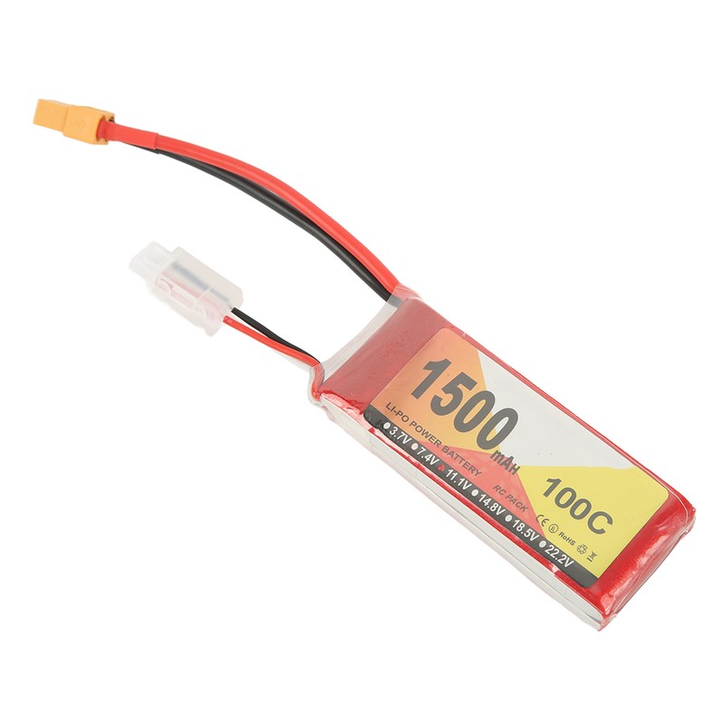 11.1V 1500mAh 100C 3S LiPo Battery with XT60 Plug Accessory
