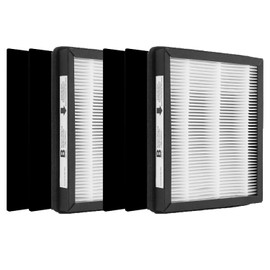 CHAMONNY IAF-H-100B Idylis Replacement Filter B, Compatible with Idylis Air Purifiers IAP-10-150, IAP-10-125, AC-2125, AC-2126, IAP-10-050, IAPC-40-140, 2 H13 True HEPA Filters + 4 Pre-Filters