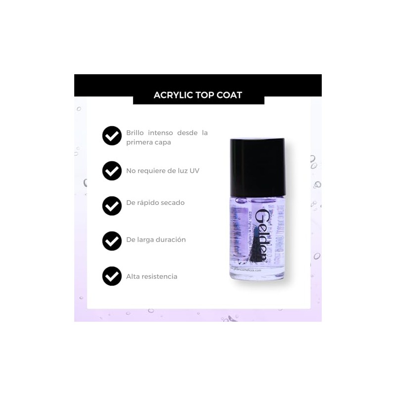 Esmalte Tratamiento para Uñas, Brillo Protector de Acrilico [Acrylic Top