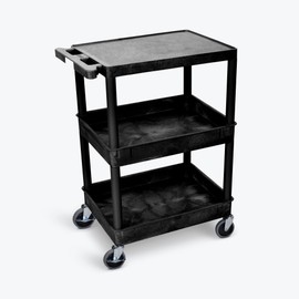 FSE 373-STC211-B Flat Top and Tub Middle/Bottom Shelf Cart