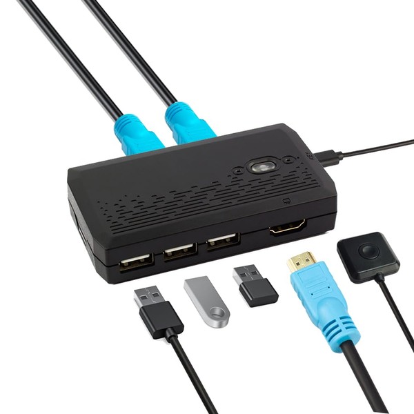 KVM HDMI Switch 1Monitors 2Computers USB HDMI Switch for 2Computers