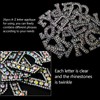 Alphabet Patches, 26Pcs A-Z Letters Rhinestones Non-Woven Sew On Patches