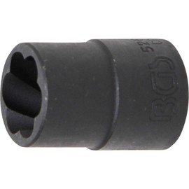 BGS 5266-15 | Twist Socket (Spiral Profile) / Screw Extractor | 12.5 mm (1/2") Drive | 15 mm