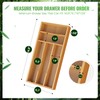 Bayting Bamboo Silverware Organizer, Small Kitchen Drawer Cutlery Organizer, Utensil