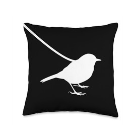 Crow Raven for Men Women Kids Toddlers by RJ Leash Ornithology Birder Birds Hobby Animal Throw Pillow, 16x16, Multicolor