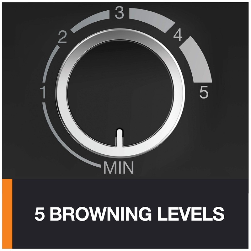 KRUPS 4-Slice Belgian Waffle Maker: Stainless Steel, 5 Browning Levels,