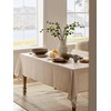 YZJZEDS Linen Tablecloth for Rectangle Table 60x120 Inch Natural, Farmhouse