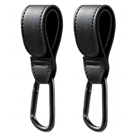 Stroller Hooks for Bags 2 Pack, Heavy Duty Stroller Clips with One-Hand Opening, Non-Slip Hooks for Diaper Bags & Shopping, Fits Strollers, Wheelchairs, Carts (11+ lbs Capacity)