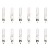 Satco S1916-12PK Halogen T4 Mini-Candelabra Light Bulb, 100 Watts, 2700K,