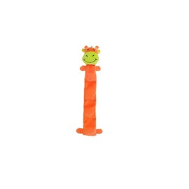 Small Dog Toys Cute Safari Pals Squeaker Plush or Rope Cuddle Toss Play Fetch (13.5 Inch Orange Giraffe Mat)