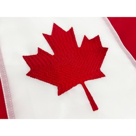 FRF FLAG FRF FLAG Canada Flag 12x18 Inch, Embroidered Canadian Flag, 210D Nylon Canada Boat Flag, with 2 Brass Grommets and 4 Rows of Lower Stitches