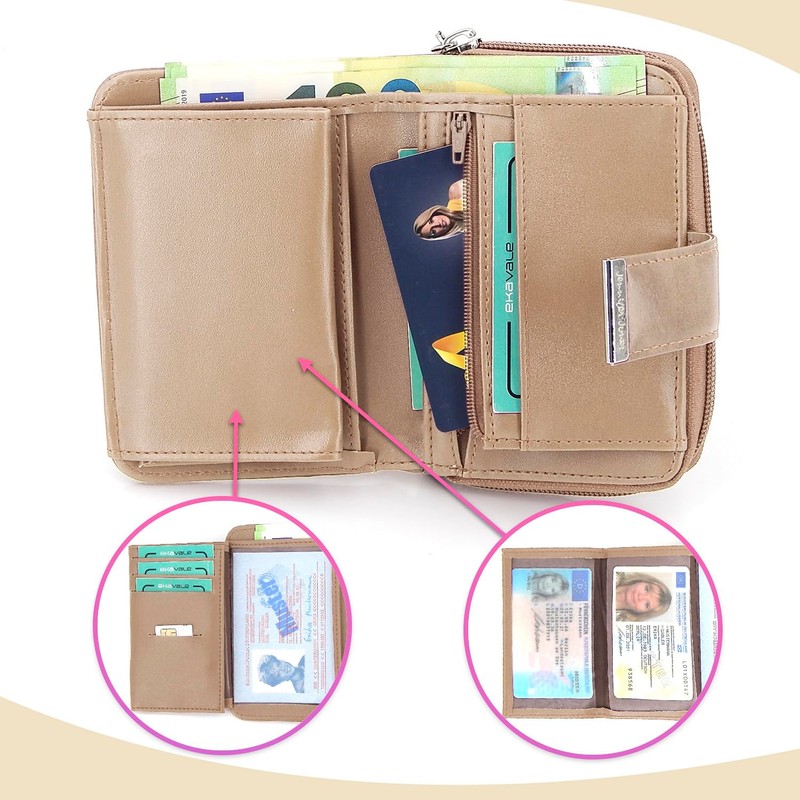 ekavale Wallet 1104, beige, Classic