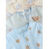 NEXT 3 Pack Baby Bear Pyjamas, blue, 6-9 months