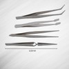 Invero® 4 Piece Stainless Steel Tweezer Set - Includes Needle,