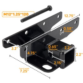 WeiSen 2" Rear Trailer Hitch Receiver Class 3 Towing Hitch Compatible with Wrangler JL/JLU 2 Door & 4 Door 2018-2026 (Include 20-24 diesel engine; 21-24 4xe Excl JK Models)