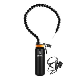 Giraffe Bottle Tower Hands Free Drinking System, Insulated Stainless Steel Bottle, with Round Tube Mounted Bottle Holder (Length 30 in / 76 cm)