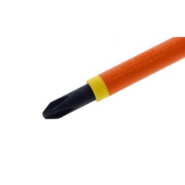 IDEAL Electrical 35-9194 Insulated Screwdriver Orange, 2 x 4 in. Shaft Screwdriver with Cushion-Grip Handles. Electrician Tool Kits