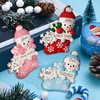 3pcs Babys First Christmas Ornament 2022,Engraved Name Snowbaby Resin Christmas