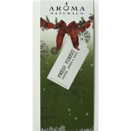 Aroma Naturals Holiday Essential Oil Pillar Candle, Juniper, Spruce and Basil, Fresh Forest, 2.75 inch x 5 inch
