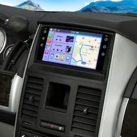 7 Inch Car Stereo for Dodge Grand Caravan 2008-2010 with Wireless Carplay and Android Auto, Android 14 Touchscreen Double Din Car Radio GPS Bluetooth WiFi SWC Backup Camera 2G+32G