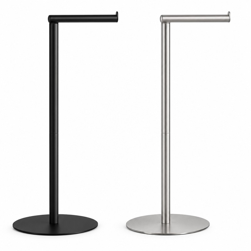 Freestanding Toilet Paper Holder for Bathroom – Modern No-Drill Roll