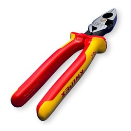 KNIPEX 09 18 240 US Pinza de Electricista Tipo Liniero Aislada 1000 V 240 mm (9.5") – Corte de Alta Potencia, Mangos Antideslizantes, Uso Profesional