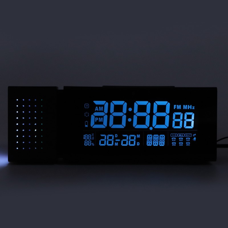 Alarm Clock Sound Light Multifunctional Digital for Household Color Night
