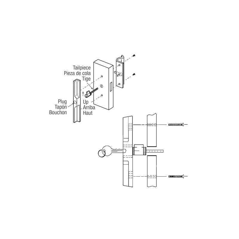 Prime-Line E 2103 Cylinder Lock, 1-1/4 In., Schlage Shaped Keys