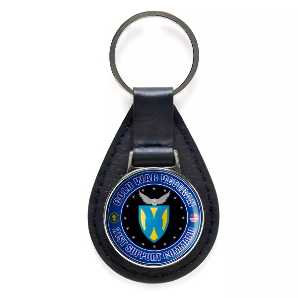 Defender Mart Cold War Veteran 21st Support Command Black Leather