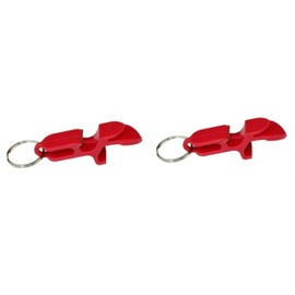 2Pcs Red Can Opener Outdoor Multi-Function Tool Portable Beer Bottle Opener Keychain Shotgun Tool Pocket Aluminum Beer Bar Tool Practical Processed great for parties,favors,gift,drinking accessories