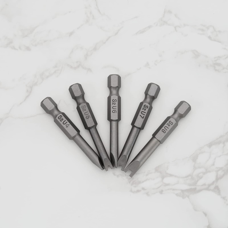 SING F LTD 5Pcs U-Shape Magnetic Screwdriver Bit Set U4