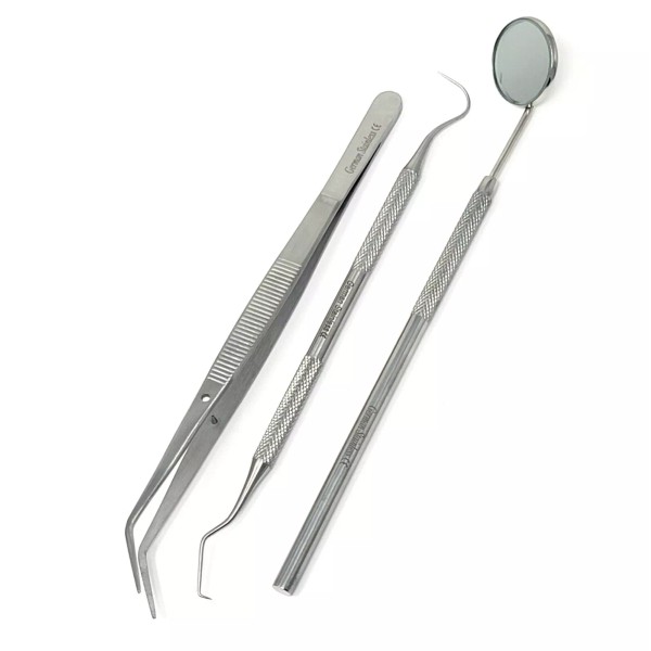 a2zscilab Basic Dental Instruments Set Mouth Mirror, Explorer #5 ,Cotton