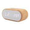 Wooden Alarm Clock USB Wireless Charging Wood LED Digital Display
