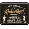 RAHMENLOS Decorative Tin Sign for the Pensioner: Ich Bin im
