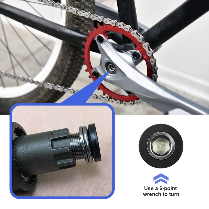 ECSiNG 4PCS Bicycle Crank Arm Bolts E-Bike M15 ISIS Crank