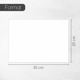 Set of 6 PVC Hard Foam Panels, White, 30 x 20 cm, 3 mm, with One-Sided Protective Film, Plastic Cut, Indoor and Outdoor Use, az153