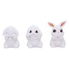 Nemesis Now Three Wise Bunnies Figurines, Resin, Cast in the