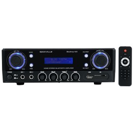 Rockville BLUAMP 100 Home Stereo Bluetooth Amplifier with USB/Mic Input+RCA Out