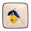 Creative Co-Op Small Stoneware Dish with Lemon Design in Four