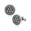 Bandmax Cufflinks for Men Stainless Steel Celtic Knot Cufflinks Tie